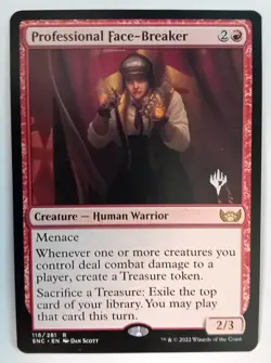 Professional Face-Breaker. PLANESWALKER STAMP. 116. Streets of New Capenna - Image 1