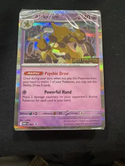 Alakazam Pre Release Stamped Holo Promo 003 Pokemon Mega Evolution SEALED deck - Image 1