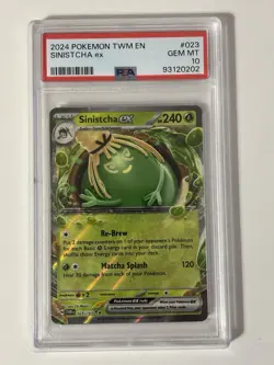 2024 Pokemon Sinistcha ex #023 Twilight Masquerade PSA 10 - Image 1