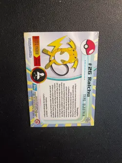 Carte Pokemon Raichu 26 Reverse Foil Serie 1 TOPPS Francais - Image 2