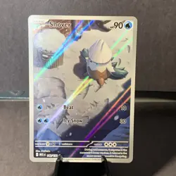 Pokemon TCG Snover 140/132 Me01: Mega Evolution Illustration Rare Full Art Holo - Image 1