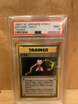 Giovanni Holo Rare Gym Trainer - Japanese - PSA 9 - 1998 Pokemon - Image 1