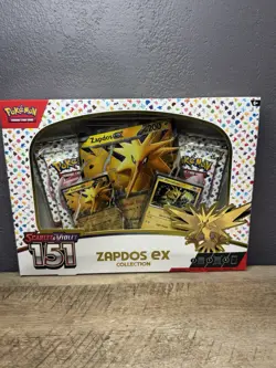 Pokemon TCG Scarlet & Violet 151 Zapdos EX Collection Box Sealed NEW - Image 1
