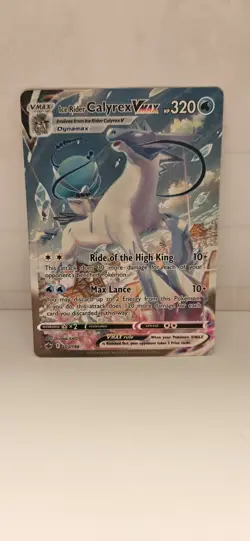 Pokemon TCG Ice Rider Calyrex VMAX Chilling Reign 203/198 NM - Image 1