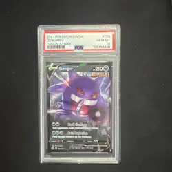 PSA 10 GEM 2021 Pokemon Gengar V #156/264 Fusion Strike - Image 1