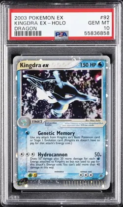 2003 POKEMON EX DRAGON #92 KINGDRA EX-HOLO PSA 10 - Image 1