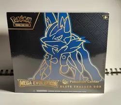POKEMON CENTER TCG MEGA EVOLUTION SEALED ELITE TRAINER BOX ETB LUCARIO - Image 1