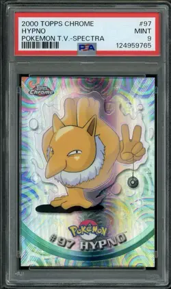 PSA 9 MINT Hypno Topps Spectra Chrome Holo Pokemon Card #97 - Image 1