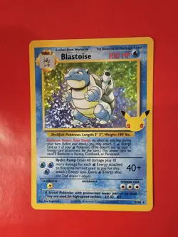 Pokemon TCG Card Blastoise 2/102 Celebrations 25th Anniversary Holo NM-M - Image 3