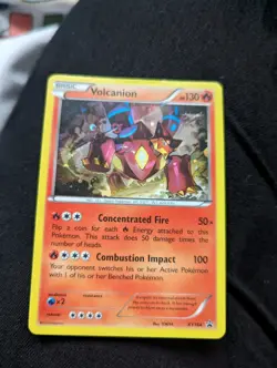 Pokemon Card Volcanion Holo Black Star Promo Foil XY164 XY 2016 Comos - Image 1