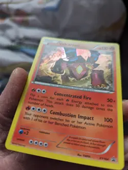 Pokemon Card Volcanion Holo Black Star Promo Foil XY164 XY 2016 Comos - Image 3