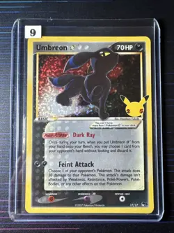 Umbreon Gold Star 17/17 Celebrations 25th Anniversary Pokemon Card TCG NM Lot:#9 - Image 1