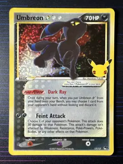 Umbreon Gold Star 17/17 Celebrations 25th Anniversary Pokemon Card TCG NM Lot:#9 - Image 2