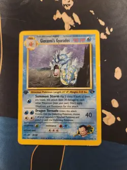 Giovanni's Gyarados 5/132 Gym Challenge Holo Rare Pokemon Trading Card Game - Image 1
