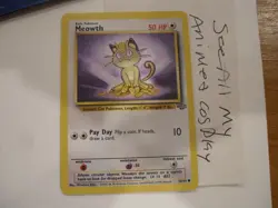 Meowth - 56/64 - 1st Edition Jungle Set 1999 - Pokemon Card - NM - Image 1