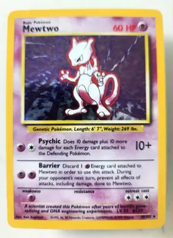 Mewtwo 10/102 Base Set Unlimited Holo Rare - Pokemon TCG - Nm Pokemon Card - Image 1