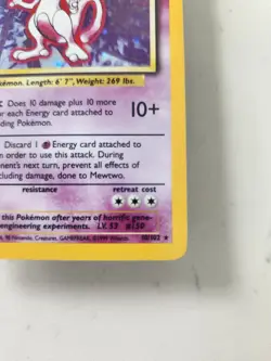 Mewtwo 10/102 Base Set Unlimited Holo Rare - Pokemon TCG - Nm Pokemon Card - Image 5