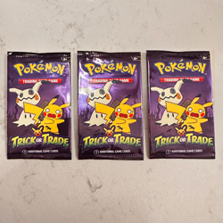 3 Pack Pokemon TCG Trick or Trade Booster Packs 2023 Halloween Card Lot Bundle - Image 1