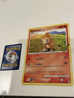 Pokemon 25th Anniversary First Partner Jumbo Promo Card Chimchar 76/130 - Image 1