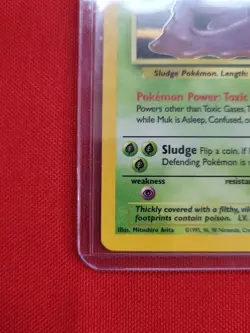 Muk 13/62 Fossil-Unlimited Edition Holo Pokemon Card NEAR MINT - Image 5