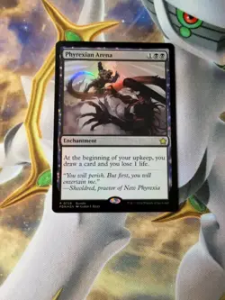 FOIL Alt Art PHYREXIAN ARENA mtg NM Foundations Rare PROMO - Image 1