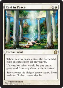 1 x Rest in Peace - Foil - Return to Ravnica - Light Play - MTG - Image 1