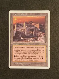 Magic: The Gathering Dwarven Hold MTG Core Set 5th Edition 1997 VINTAGE MP - Image 1