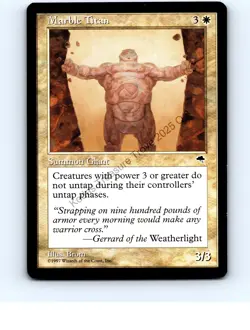 Marble Titan #28 White Rare Tempest MTG NP Near Mint or Better - Image 1