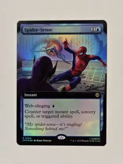 Spider-Sense Foil Extended Art Marvel's Spider-Man MTG Magic The Gathering - Image 1