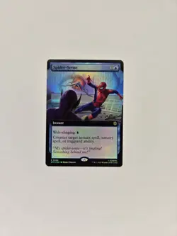 Spider-Sense Foil Extended Art Marvel's Spider-Man MTG Magic The Gathering - Image 2