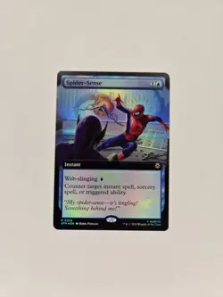 Spider-Sense Foil Extended Art Marvel's Spider-Man MTG Magic The Gathering - Image 4