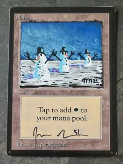 MTG Magic - Beta Plains - Altered and Signed by original artist Jesper Myrfors - Image 1
