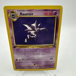Pokemon TCG Haunter Non Holo Rare Fossil Set 21/62 1st Edition WOTC 1999 LP/MP - Image 1