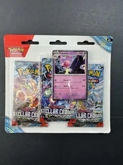 Pokemon Scarlet & Violet Stellar Crown 3-Pack Blister NEW SEALED - Image 1