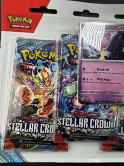 Pokemon Scarlet & Violet Stellar Crown 3-Pack Blister NEW SEALED - Image 2