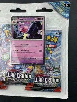 Pokemon Scarlet & Violet Stellar Crown 3-Pack Blister NEW SEALED - Image 4