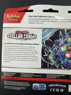 Pokemon Scarlet & Violet Stellar Crown 3-Pack Blister NEW SEALED - Image 5