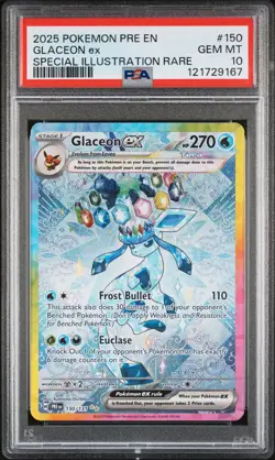 Pokemon 2025 Glaceon ex 150/131 SIR Prismatic Evolutions GEM MINT PSA 10 - Image 1