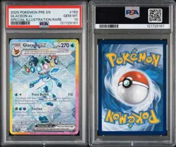 Pokemon 2025 Glaceon ex 150/131 SIR Prismatic Evolutions GEM MINT PSA 10 - Image 3