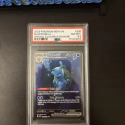 2023 POKEMON MEW EN-151 SPECIAL ILLUSTRATION RARE #200 BLASTOISE EX PSA 8.5 - Image 3