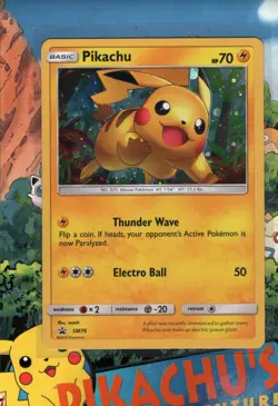 Pokemon TCG Pikachu SM76 Cosmos Foil Sun & Moon Black Star Promo NM/M - Image 1