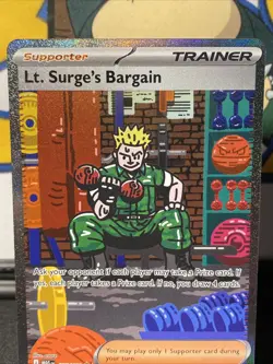 Lt. Surge's Bargain 185/132 Pokemon TCG Me01: Mega Evolution SIR Holo - Image 3