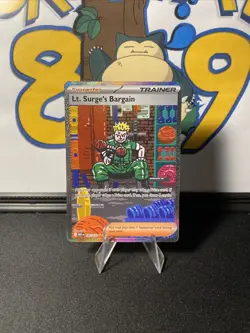 Lt. Surge's Bargain 185/132 Pokemon TCG Me01: Mega Evolution SIR Holo - Image 4