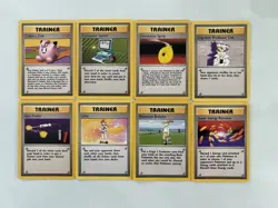 Pokemon Cards Base Set Rare Trainer Bundle Vintage WOTC x8 Breeder Clefairy Doll - Image 1