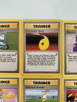 Pokemon Cards Base Set Rare Trainer Bundle Vintage WOTC x8 Breeder Clefairy Doll - Image 2