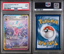 Pokemon 2025 Pre-EN Espeon EX Special Illustration Rare Card #155 PSA 9 Mint - Image 3