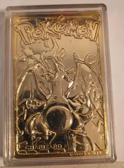 1999 Burger King Pokemon Charizard 23k Gold Plated Card And Pokeball - Image 4