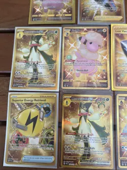 Pokemon TCG - Full Art Secret Gold Trainer 8 Card Lot -NM Meowscarada Energy - Image 2