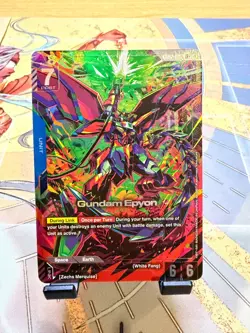 Gundam Epyon GD01-002 LR+ Alt Art Gundam Card Game Dual Impact - Image 1