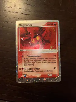 Pokemon Magmar EX 90 HP Trading Card Holographic Rare 100/109 - Image 1